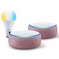 Echo Dot gift twin pack (White) with Wipro smart white bulb