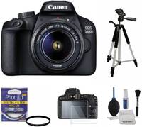 Canon 3000D (With Basic Accessory Kit) DSLR Camera With 18-55 lens  (Black)
