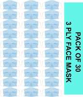 Clovia Surgical Mask With Melt Blown Fabric Layer  (Blue, free size, Pack of 30, 3 Ply) at only 49 + and use 140 supercoins