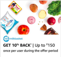 Amazon Pay MilkBasket Offer 10% Cashback upto 150
