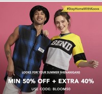 Min 50% Off + Extra 40% Off On Men's And Women's Apparel