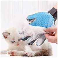 2-in-1 Pet Glove: Grooming Tool + Furniture Pet Hair Remover Mitt - For Cat & Dog - Long & Short Fur - Gentle Deshedding Brush - Rubber Tips for Massage -1 Piece Color May Vary