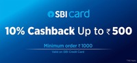 Get 10% Cashback upto 500₹ using SBI Credit Card on JioMart 
