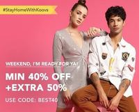 Min 40% Off + Extra 50% Off On Men's And Women's Apparel