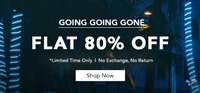 Flat 80% off on Men's & Women's Apparel & Accessories