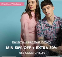 Min 50% Off + Extra 30% Off On Men's And Women's Apparel