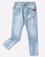 AJIO Mid-Rise Denim Slim Fit Jeans on sale