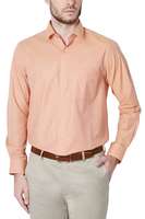 Peter England Men's Solid Regular Fit Cotton Formal Shirt
