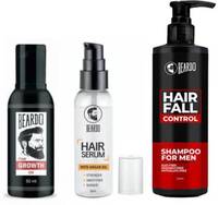 Beardo Hair Fall Control Kit (Shampoo, Serum & Growth oil)