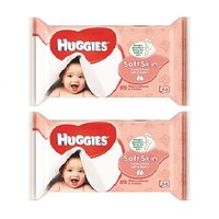 Huggies Soft Skin with Vitamin E 56 Count Baby Wipes Pack of 2