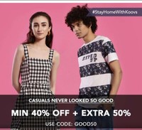 Min 40% Off + Extra 50% Off On Men's And Women's Apparel