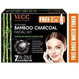 VLCC Activated Bamboo Charcoal Facial Kit (5 Sessions) 400 g, with Free Rose Water Toner (100ml) worth Rs. 170 - 50% off