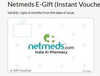 Flat 10% off on Netmeds E-Gift Card Code - WOOHOON10