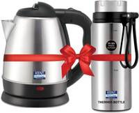Kent 16056 & 16049 Electric Kettle  (1.2 L, Black, Silver)