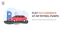 Flat 25₹ Cashback At HP Petrol Pumps on Transaction Above 250₹ using Freecharge Wallet