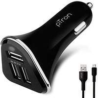 PTron Bullet 3.1A Fast Charging Car Charger, 3 USB PORTS