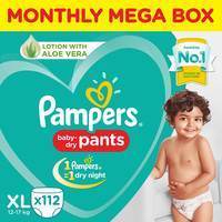 Pampers Diaper Pants Monthly Box Packs, X-Large, 112 Count

