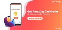 Flat ₹25 Cashback On Electricity Bill Of ₹1000 by using FreeCharge UPI.