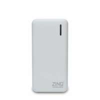 Zinq Technologies Z20KPB 20000mAh Lithium Polymer Power Bank with Dual USB Output (White)