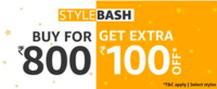 Amazon Style Bash :- Shop for 800₹ & Get 100₹ off