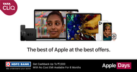 TataCliq Apple Days 13-16 July :- Get Upto Rs 7000 Instant Discount on Apple Products using HDFC Credit Card and No Cost EMI