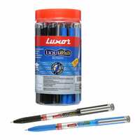Luxor Liquiwrite Ball Pen, Black and Blue Ink (40's Box)