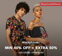 Koovs: Min 40% Off + Extra 50% Off On Men's & Women's Clothing