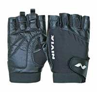Nivia Genuine Leather Gloves (Black)
