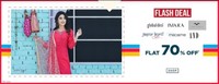 Ajio Flash Deal Flat 70% Off On Women's Clothing AND , Jaipuri Kurti, Madame And many More