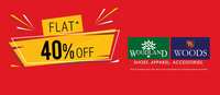 Flat 40% Off On Woodland Shoes, Fashions Bags and More