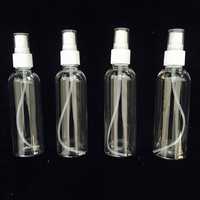 Crysta Refillable Spray Bottle, 100ml (Transparent)- Pack of 4