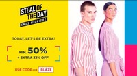 Ajio Min 50% Off + Extra 33% Off On men's And Women's Clothing