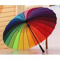 Fidrox Imperia Rainbow Umbrella | Multi-Color Rainbow Umbrella for Girls | Rainbow Umbrella for Men | Rainbow Umbrella Big Size

