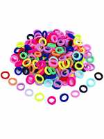  Colors & Blends - Hair Rubber Bands For Women/Girls -(MULTI Color - Pack of 100 pcs)