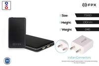 FoxProx FX-10000-43 10000mAH Lithium Polymer Power Bank with Wall Charger (Black)

