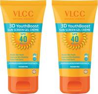 VLCC 3D Youth Boost SPF40 PA+++ Sun Screen Gel Creme(50gm) Pack of 2 - SPF 40 PA+++