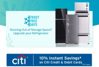 Frost Free Days :- Extra Upto 2000₹ off on Selected Refrigerators using All Cards & EMI Payment