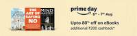 Amazon prime day | Upto 80% off  kindle ebooks |  3 months subscription of kindle Rs.79 | additional Rs.200 cashback |  6th - 7th Aug