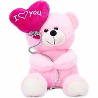 MSY TOYS I Love You Balloon Heart Teddy, Pink