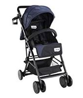 Luvlap Cruze Stroller Pram with Compact Tri-fold, Black 