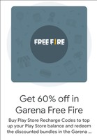 Get 60% off in Garena Free Fire | Google Pay New Offers