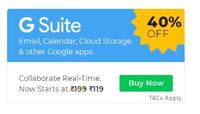 Get G Suite Flat 40% Off at Just Rs.119 Per Month