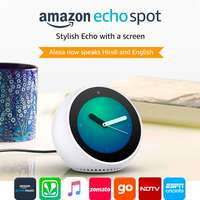 50% Off : Echo Spot – Smart Alarm Clock with Alexa - Black at Rs.6499



