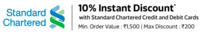 Flipkart 10% Instant Discount with Standard Chartered Bank Credit and Debit Cards on purchase of Groceries