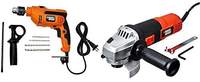 Black & Decker Drill Machine + Reversible & Hammer and Black & Decker Angle Grinder Combo Set at Flat 65% Off