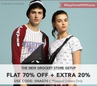 Flat 70% + Extra 20% Off On Men's And Women's Clothing