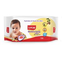 LuvLap Paraben Free Baby Wipes with Jojoba Oil (72 Wipes/Pack)