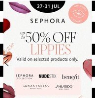 NNNOW Sephora Sale 27 July To 31 July Upto 50% Off On Lippies Valid On select Products Only