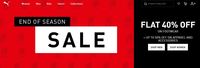Puma EOSS - Flat 40% Off On Footwear + Up To 50% Off On Apparel And Accessories