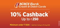 jiomart - 10% ICICI Cashback* Up to Rs. 250